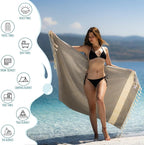 Turkish Beach Towel Oversized Clearance XL 40x71- Sand Free - Image 3