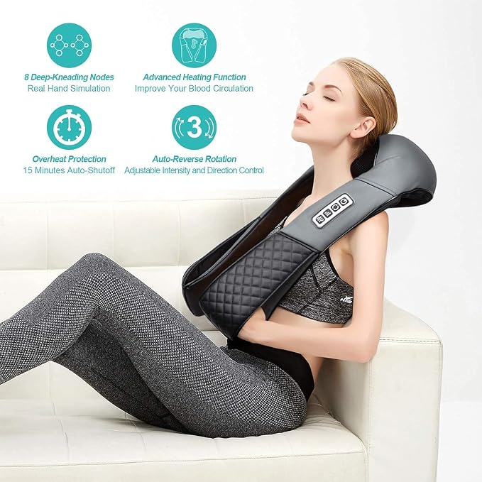 Medcursor Neck Massager, Portable Electric Shiatsu Back Massage Device - Image 2