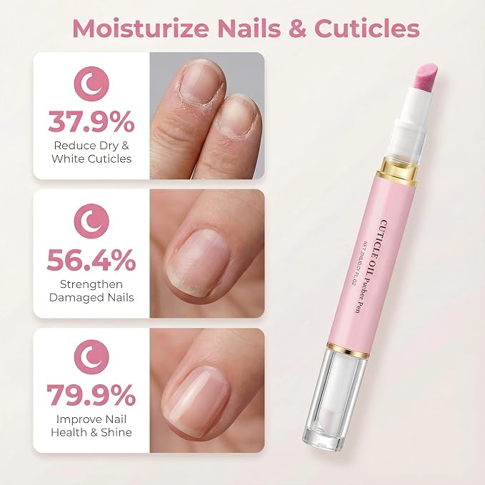 Ceramic Cuticle Pusher & Nail Oil Pen, 2-in-1 Nail Care Tool - Image 8