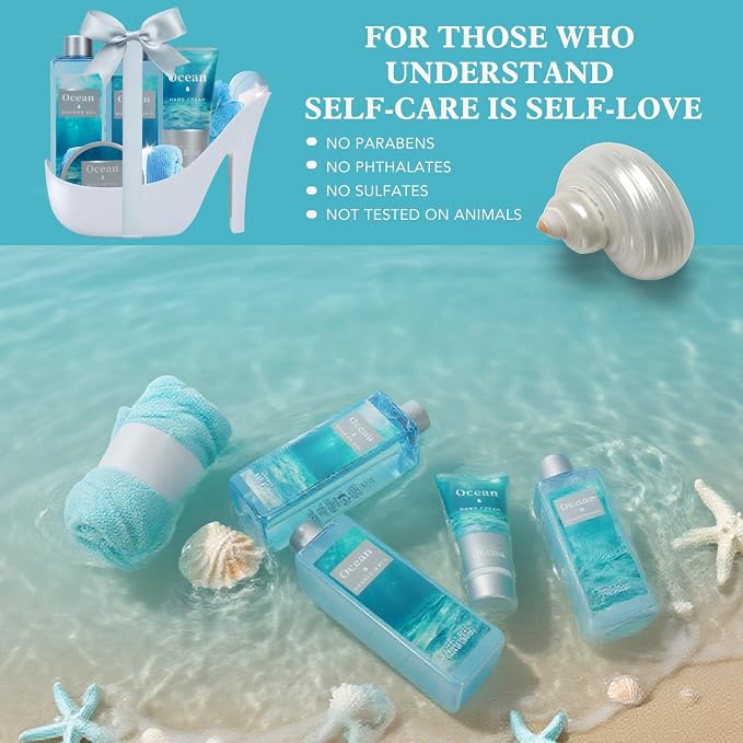 Spa Luxetique Gifts for Women High Heel Gift Set for Women 8pcs Ocean Breeze - Image 3