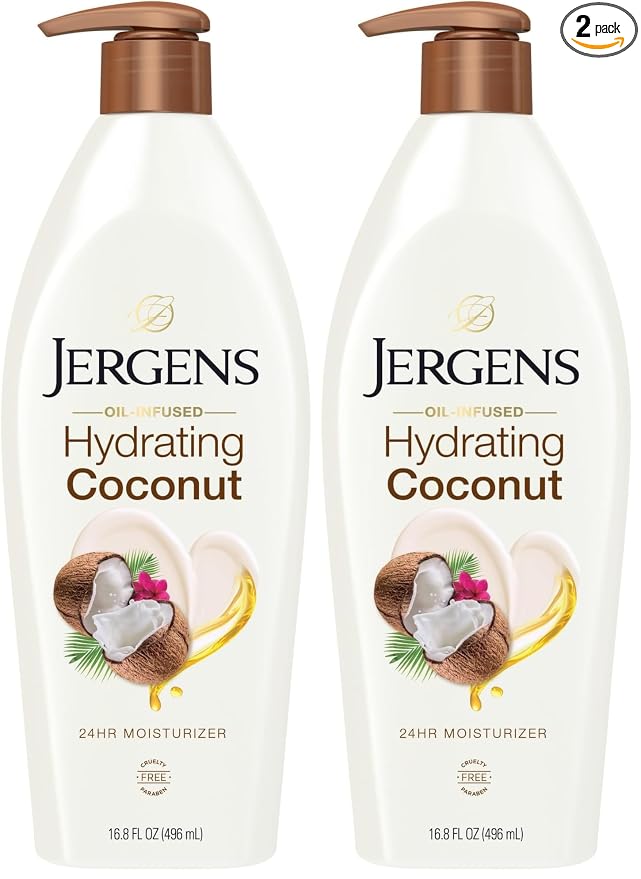 Jergens Hydrating Coconut Body Lotion, Hand and Body Moisturizer, Infused by Jergens