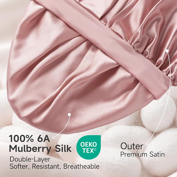 22 Momme 100% Real Mulberry Silk Bonnet - Image 2