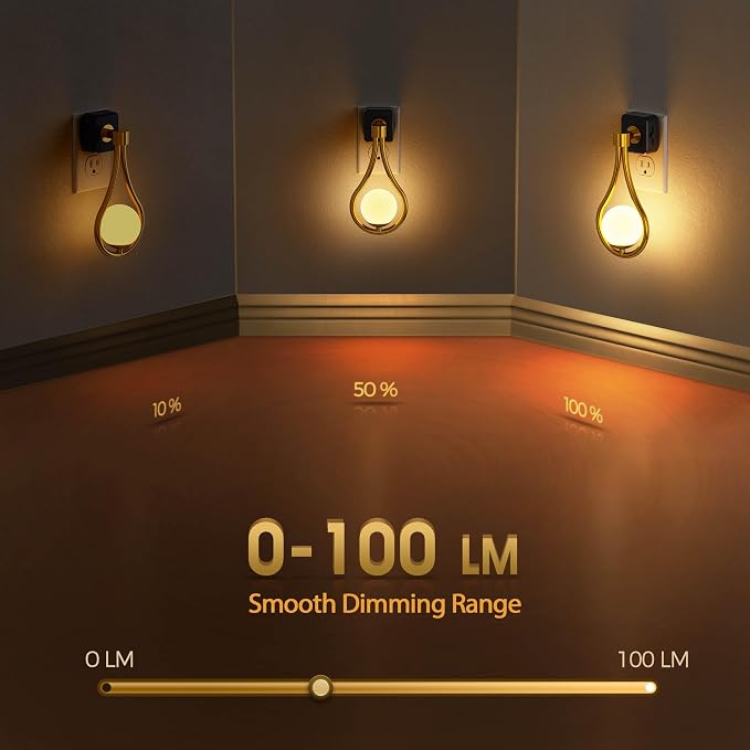 Briignite LED Night Light, Night Lights Plug into Wall, 0-100LM Dimmable - Image 2