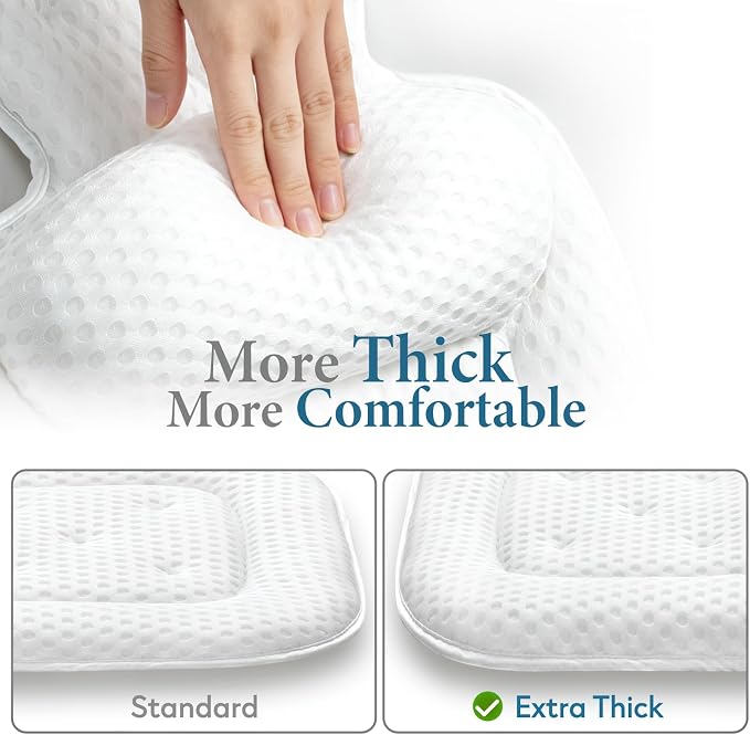 Bath Pillows for Tub, Comfortable Bathtub Cushion for Head and Neck - Image 7