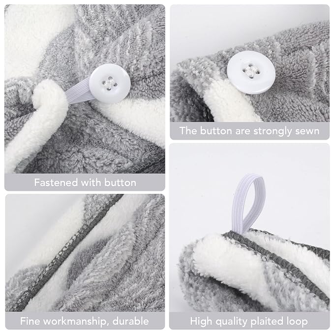 SINLAND Microfiber Hair Drying Cap Hair Towel Turban Twist - Image 4