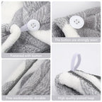 SINLAND Microfiber Hair Drying Cap Hair Towel Turban Twist - Image 4