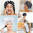 2 Pcs Large Shower Cap for Braids, Extra Long Shower Cap for Women Long Hair & - Image 7