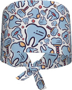 Working Cap Scrub Caps with Sweatband Adjustable Tie Back Hat Nurse Surgical - Image 7