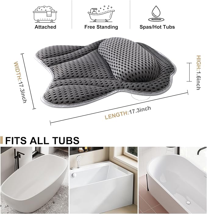 Bath Pillow Bathtub Pillow, 4D Bath Pillows - Image 7