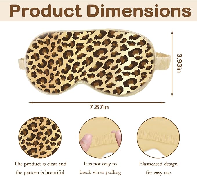 Leopard Sleep Mask for Girls Women, Light Blocking Design, Adult Children's - Image 2