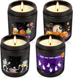4 Pack Black Halloween Scented Candles -7oz Soy Wax Candles - Image 2