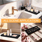2PCS Bathroom Vanity Tray, 11.8 x 5 Inch Silicone Bathroom Counter Organizer - Image 6