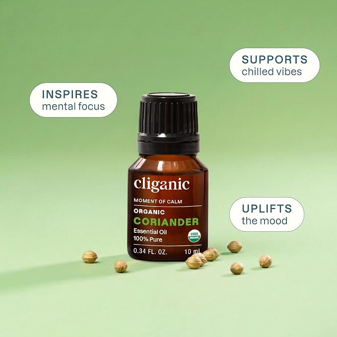 Cliganic Organic Coriander Seed Essential Oil, 100% Pure Natural - Image 2