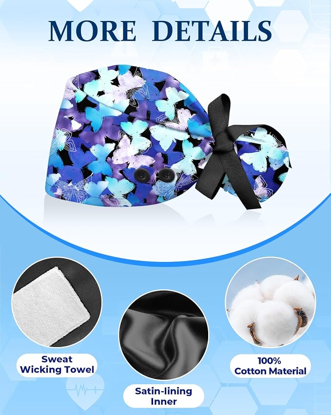 Plifal 100% Cotton Scrub Cap - Image 3