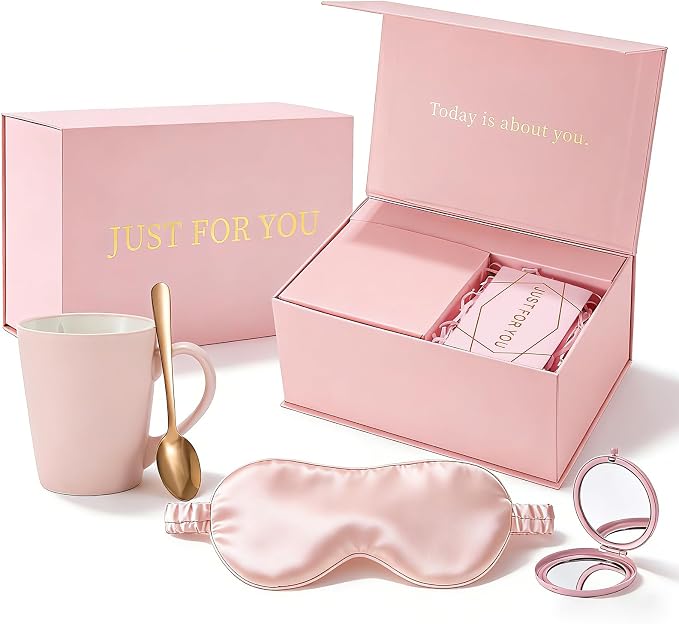 Gift Set for Mom – 100% 6A Mulberry Silk 19 Momme Eye Mask by ZIONYA