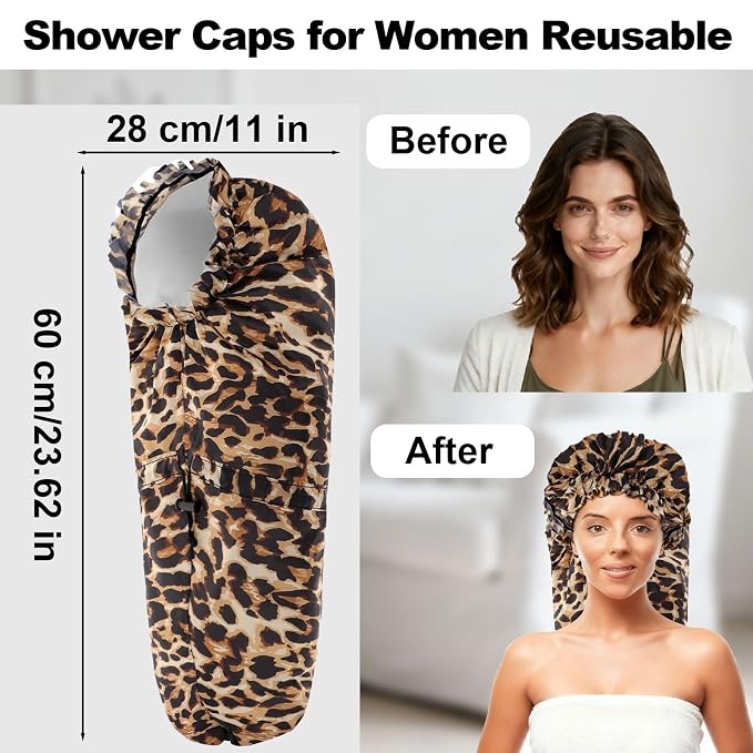 ELEBOX Extra Large Shower Cap for Braids/Curly Hair/Dreadlock | Reusable - Image 5