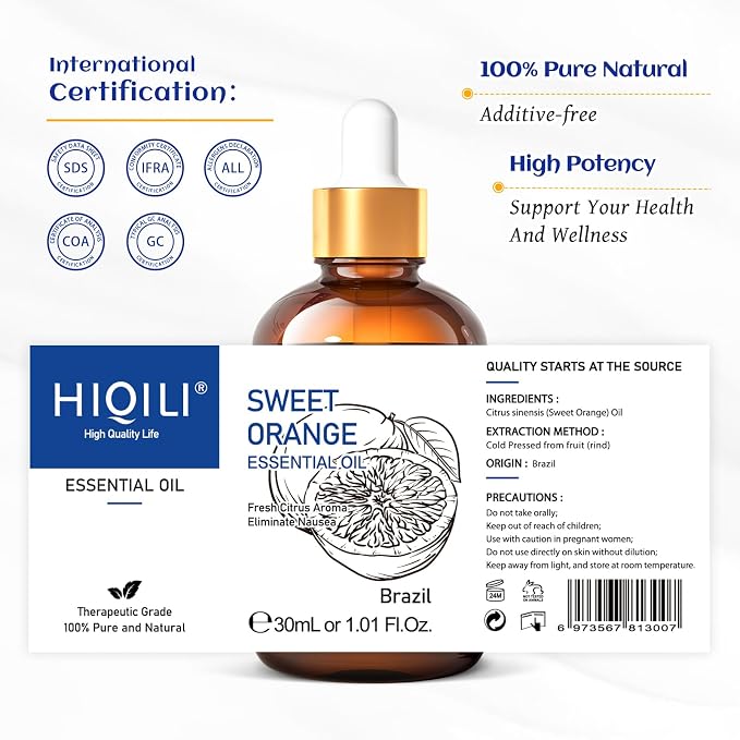 HIQILI 30ML Sweet Orange Essential Oil - Image 7
