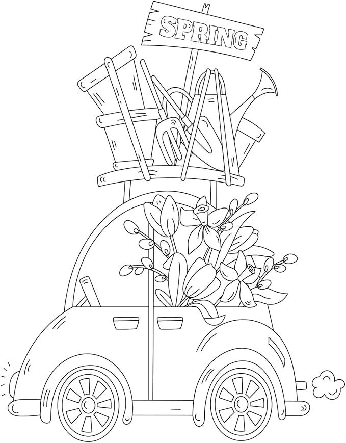 Jekohor Spring Theme Adult Coloring Book - Image 2