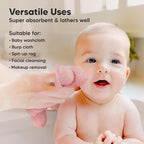 6-Pack Baby Washcloths – Soft Absorbent Viscose from Bamboo Washcloths - Image 6