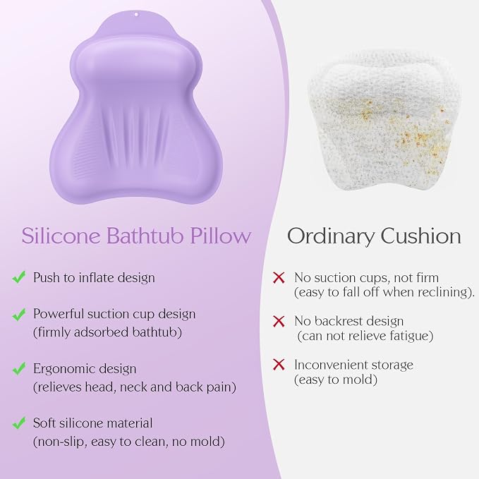 Silicone Bath Pillow, New Material Bath Pillows - Image 4