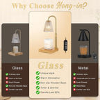 Hong-in Crystal Adjustable Height Candle Warmer Lamp - Image 4