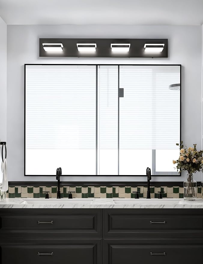VOLISUN Modern 30-Inch Black Bathroom Vanity Light Fixtures, Cool White LED - Image 5