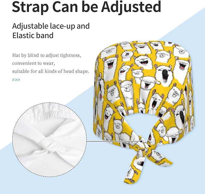Alligator Ice Cream Working Cap, Scrub Cap - Image 4