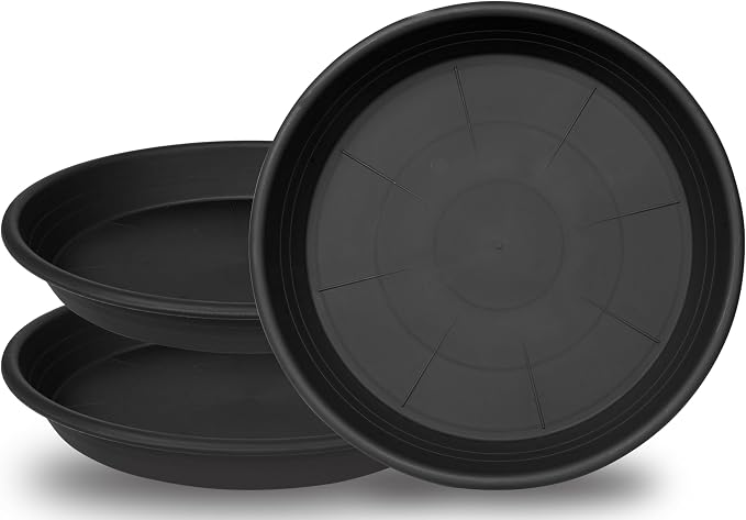 3 Pack of 18 19 inch Plant Saucer, 2.4" Depth Large Plant Tray, Heavy Sturdy by Unknown