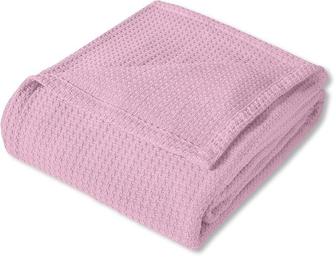 Sweet Home Collection 100% Fine Cotton Blanket Luxurious Weave Stylish Design - Image 2