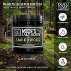 Salt Body Scrub Amberwood For Men – Moisturizes, Exfoliates & Nourishes Skin – - Image 5