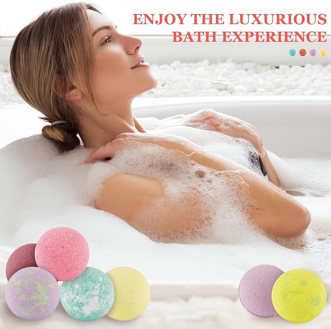 Bath Bombs for Women Gift Set, Handmade Bubble Bath & Fizzy, for Bubble Bath Spa - Image 3