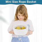 【2 Pack】 ABenkle Small Storage Baskets, Natural Cotton Rope Woven Baskets - Image 2