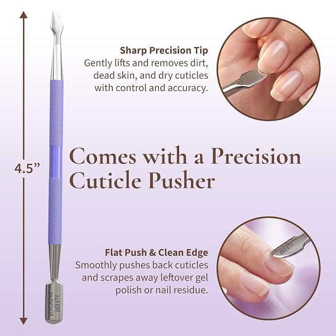 Professional Cuticle Cutter & Pusher Trimmer Manicure Tools - Image 5