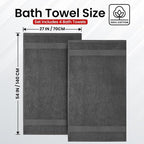 Infinitee Xclusives Luxury 100% Ring-Spun Cotton Bath Towels Set of 4 – Soft - Image 3