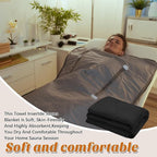 Juexica 1 Pack 70" x 30" Sauna Blanket Insert Towel Cotton Soft Waffle - Image 5