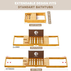 Yirilan Bathtub Trays for Tub, Bath Tray, Foldable Bathtub Caddy - Image 2