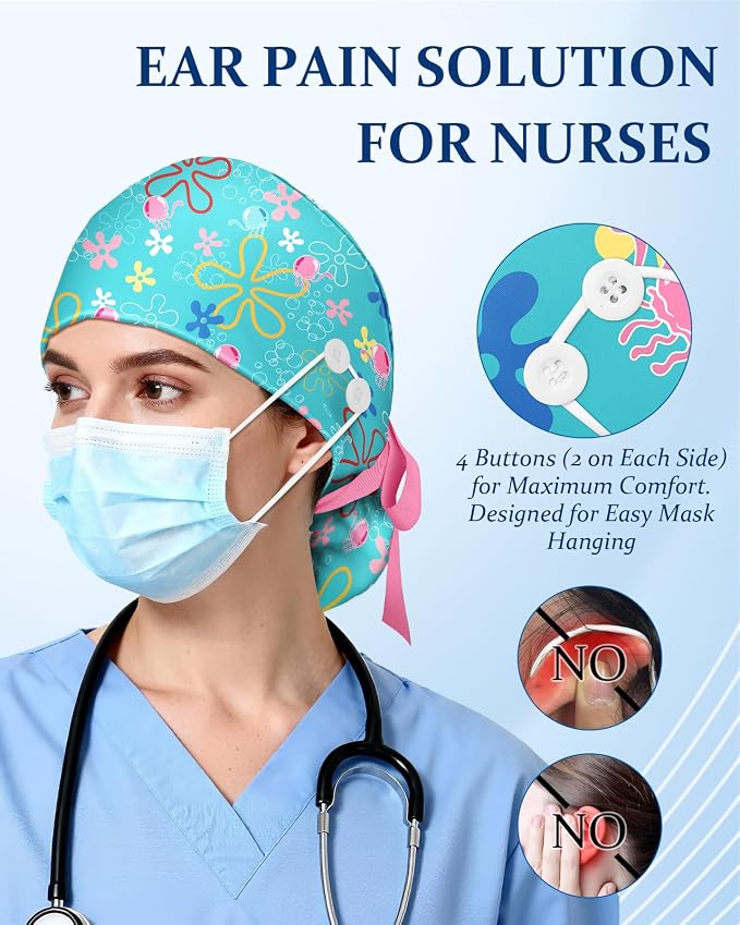 Plifal 100% Cotton Scrub Cap - Image 4