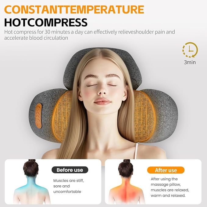 3-in-1 Neck Massager Pillow, Neck Massager - Image 5
