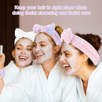 CIEHER 12 PCS Makeup Headband for Women Wrist Washband Scrunchies Cuffs for - Image 5