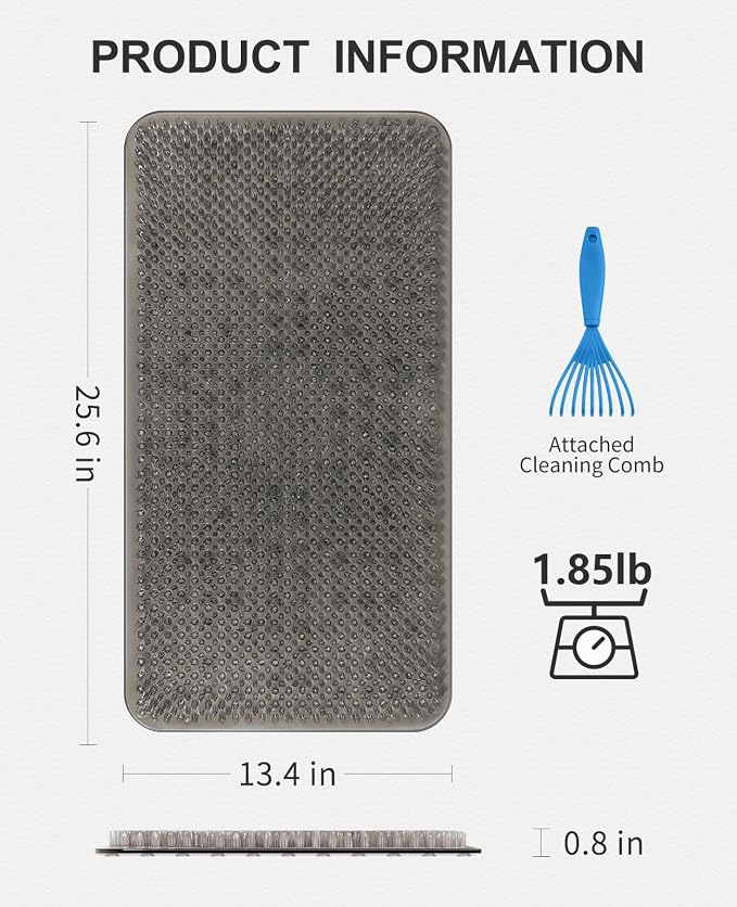 OTHWAY Non Slip Grassy Bathtub Mat : 25.6X13.4 inches Sturdy But Soft Bath - Image 4