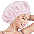Aquior Shower Cap for Women, Waterproof Reusable Hair Cap by Aquior
