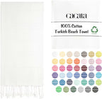 Cacala Lightweight and Thin Turkish Beach Towel 100% Cotton Sand-Free and by Cacala