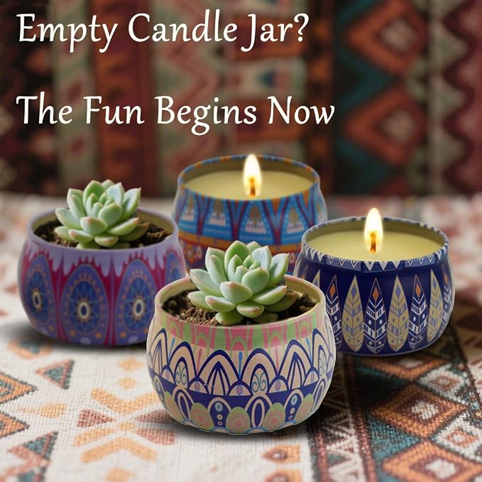 Scented Candles Gift Set for Home 4 Pack Large 4.4 Oz Soy Wax Candles, - Image 5