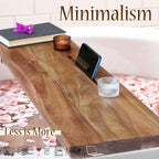Premium Acacia Wood Bathtub Tray Caddy - Image 3