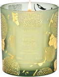 M&SENSE Naturally Scented Vegan Soy Candles, Fresh Melon Scented Candles by MSENSE