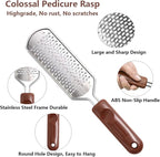 Colossal Foot Rasp & Wood Handle Callus Shaver, Pedicure Foot File Kit - Image 2