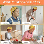 Adjustable Scrub Cap with Buttons & Sweatband, Working Hat with Elastic Tie Back - Image 7