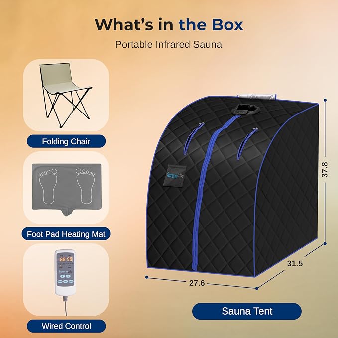 SereneLife Portable Sauna Box for Home, Infrared Sauna Tent - Image 10