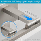 SOLFART Vanity Lights for Bathroom Retractable: 48 Inch 5CCT Brushed Nickel Led - Image 2