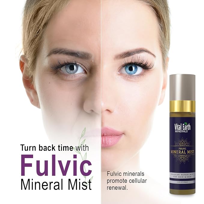 Vital Earth Fulvic Mineral Facial Mist, Travel-Friendly – Anti-Aging Face & - Image 7